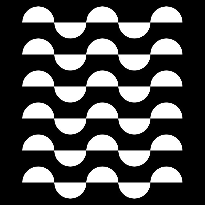 Monochrome Wave Arc Repeat
