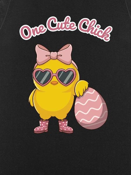Cute chick with heart glasses