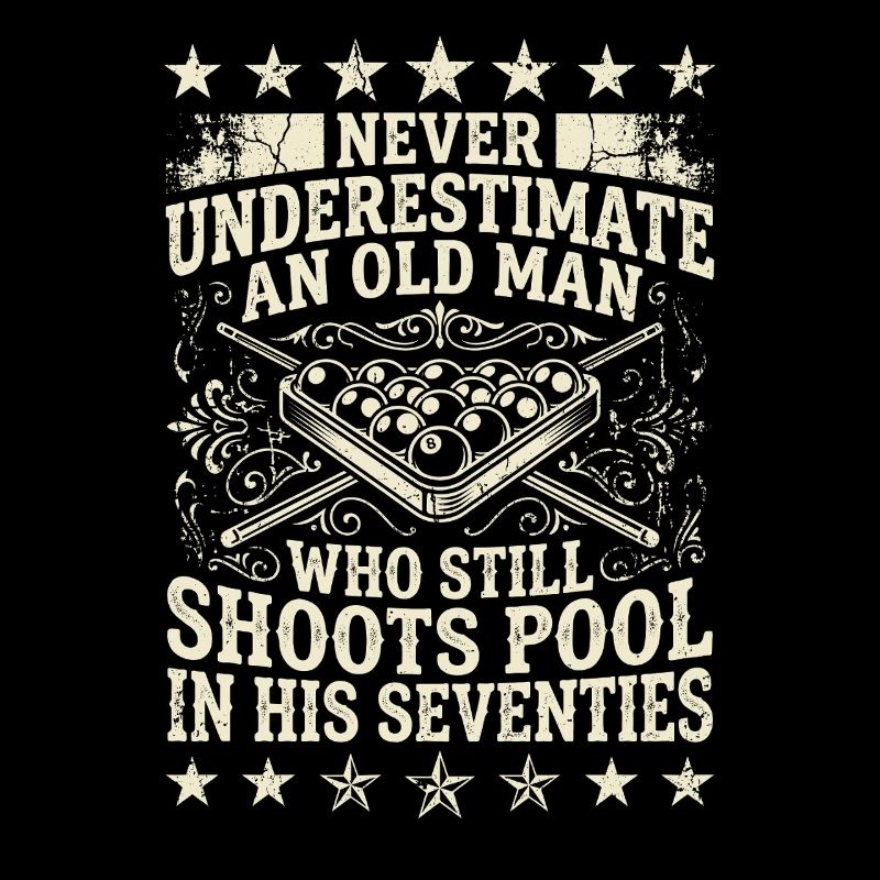 Never underestimate old man at the pool table