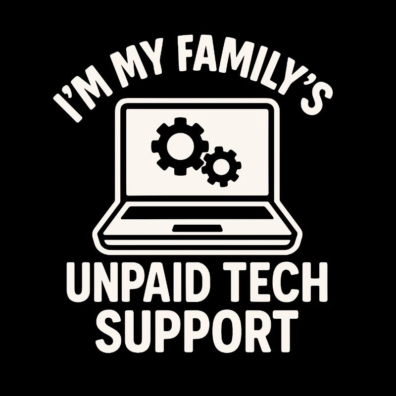 Blague familiale sur le support technique non rémunéré