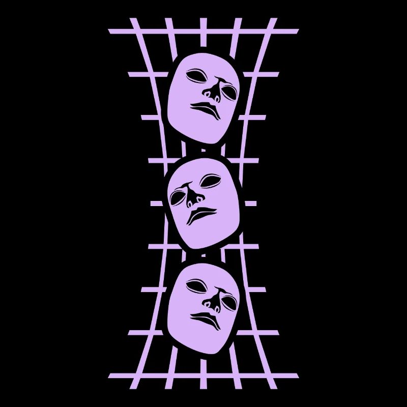 Masks Grid Abstract Art