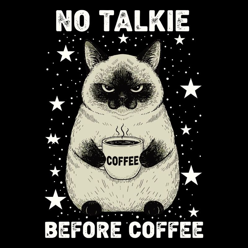 Pas de conversation devant un chat amateur de café