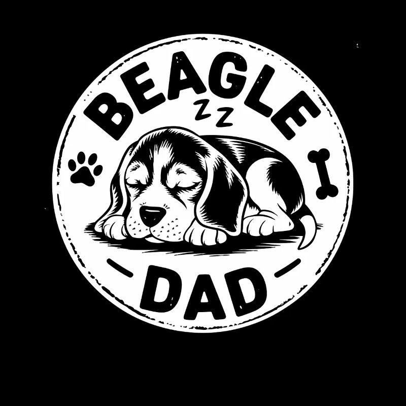 Beagle Dad Sleeping Beagle Dog Beagle Dad