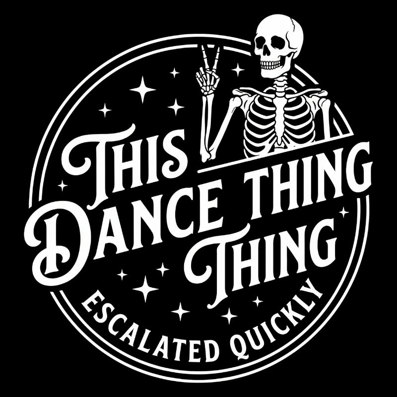 Cette histoire de danse a vite dégénéré. Squelette drôle.