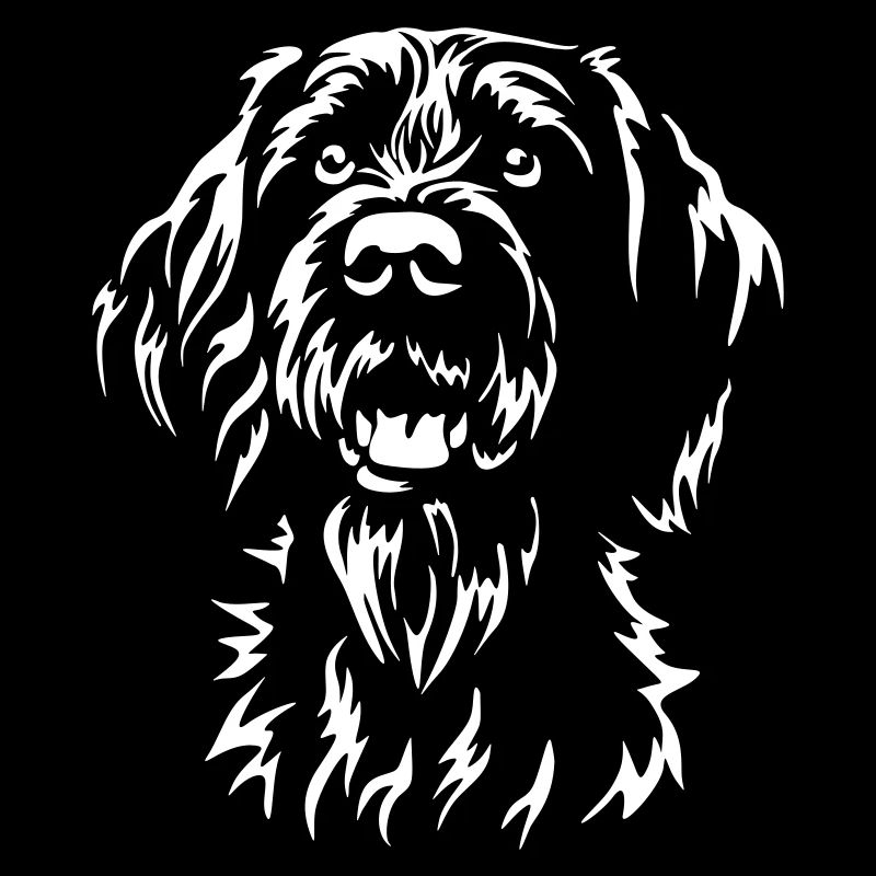 German Wirehaired Head "Black Edition"
