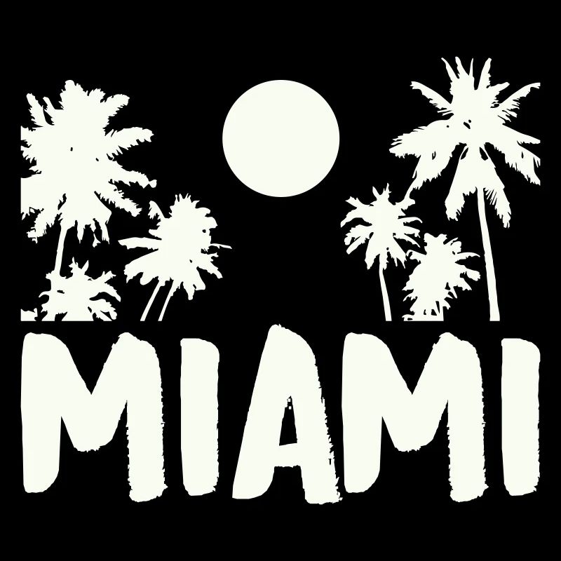 Miami Night Palm Trees
