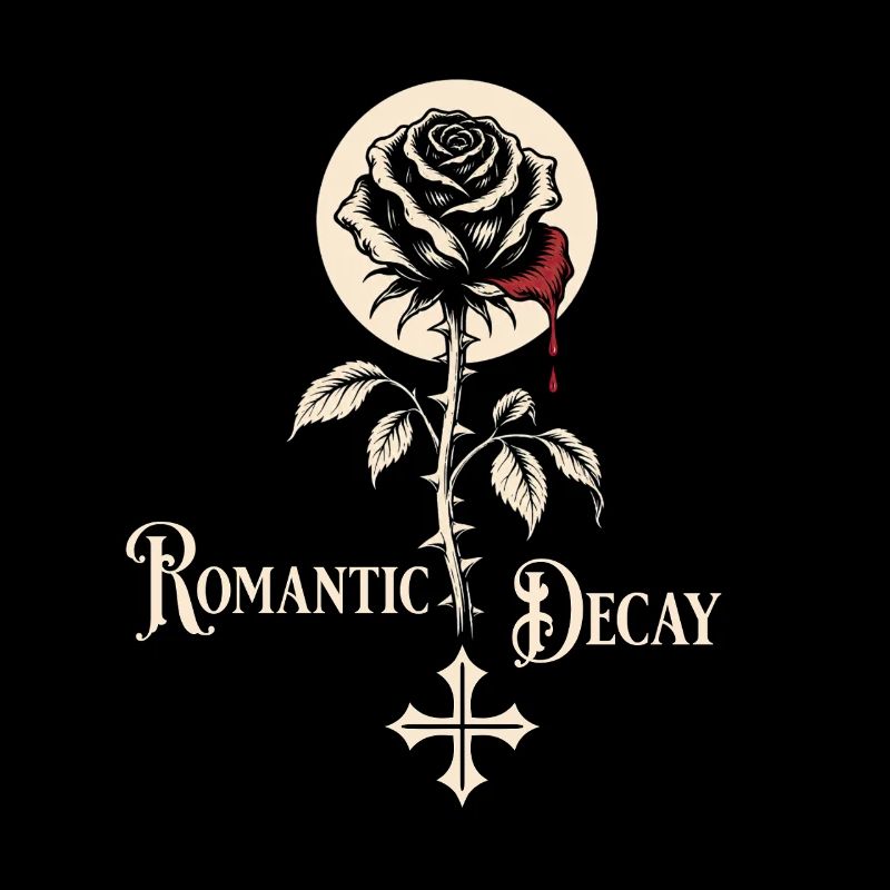 Romantic Decay Gothic Rose Design