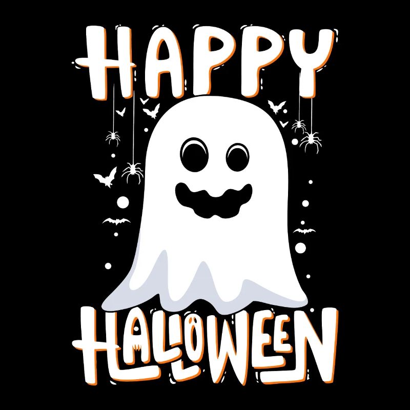 Happy Halloween Ghost Illustration