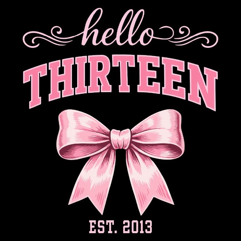 Hello Thirteen 13 Ans Est 2013 Anniversaire Nœud