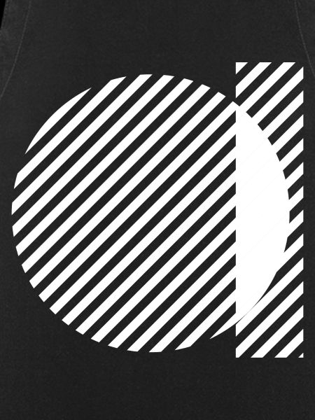 Geometric Stripe Circles Monochrome Pattern