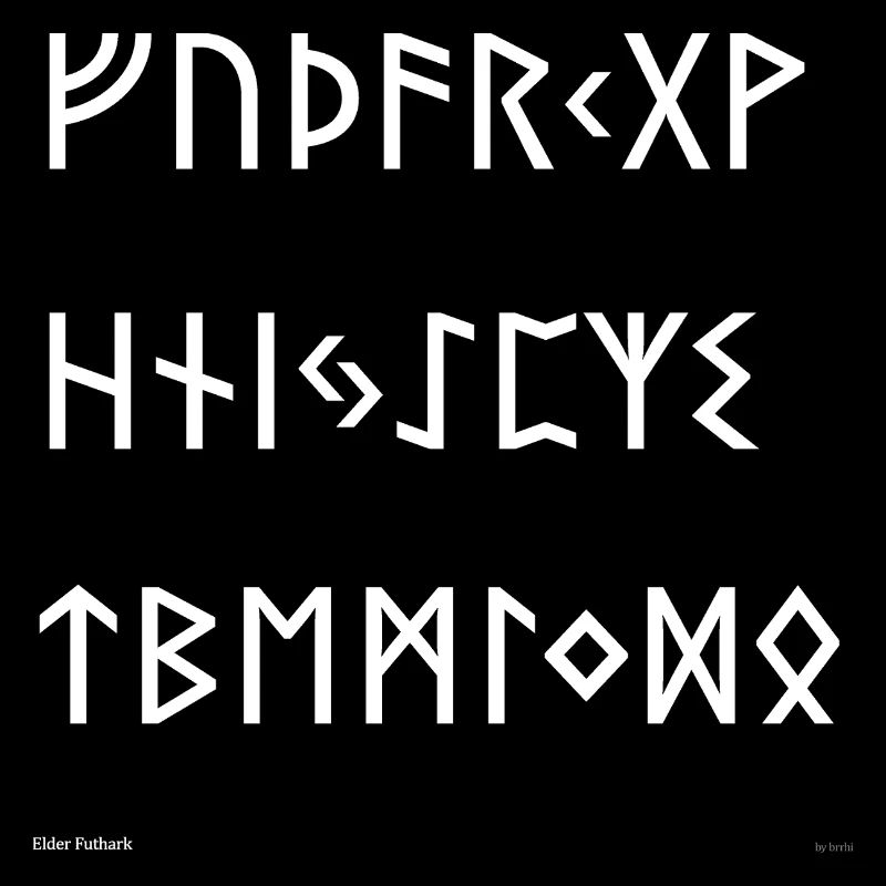 Elder Futhark (white)