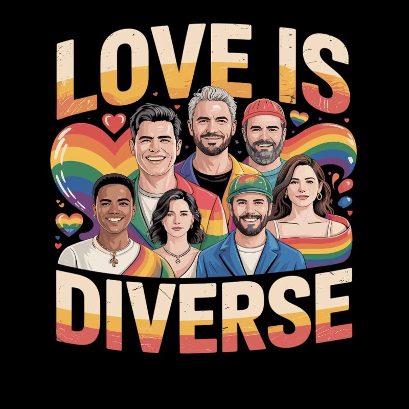 Love Is Diverse Pride Rainbow