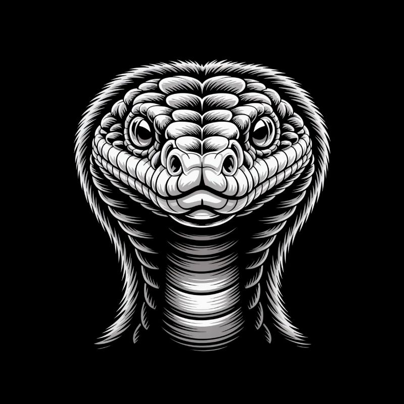 Tête de serpent blanc