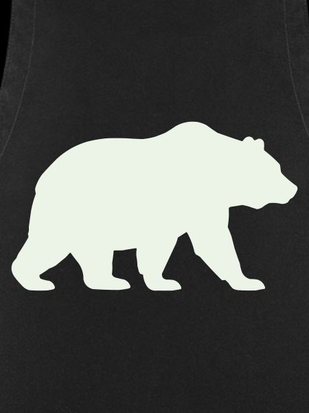 Soft green bear silhouette