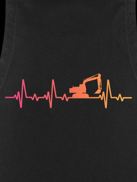Sunset Heartbeat Construction Excavator