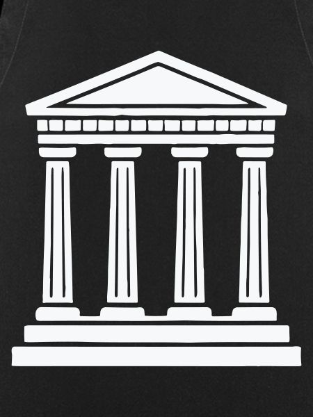 Classic Temple Pillars Silhouette