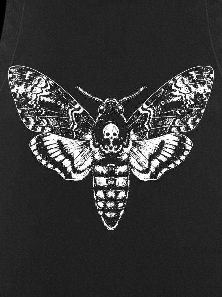 Skull Moth Silhouette Noir