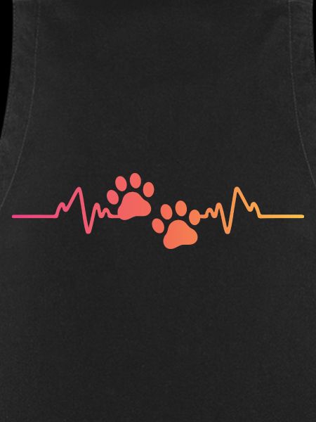 Sunset Dog Paw Heartbeat Dog