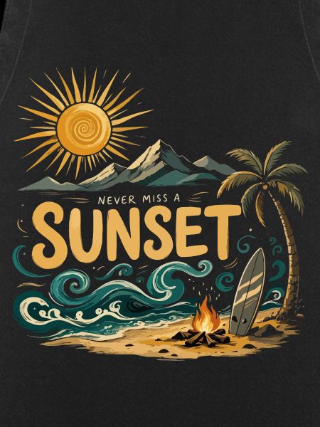 Sunset on the beach surf