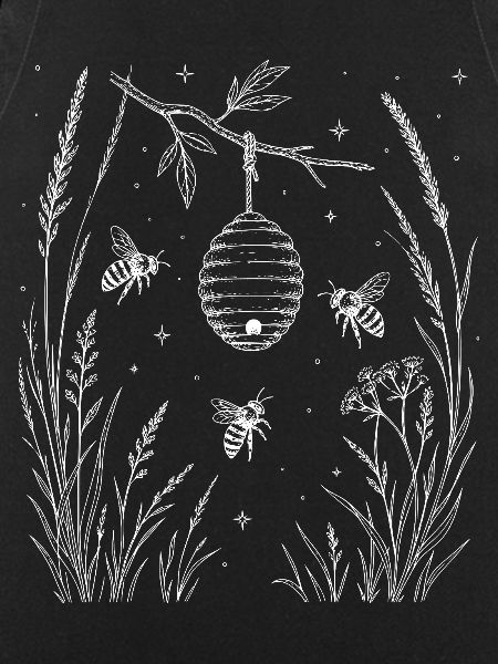 Bees in the grass