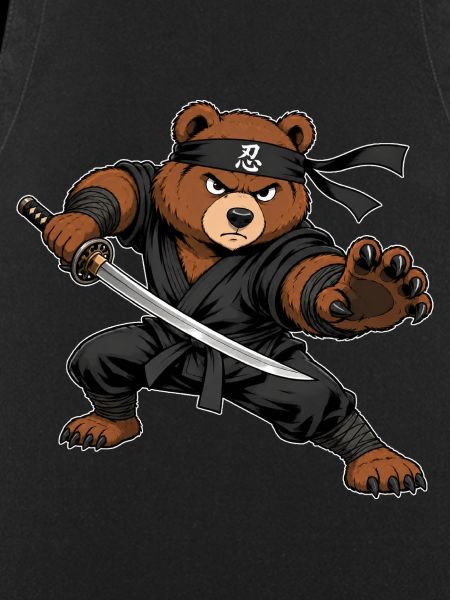 Ninja Bär mit Katana – Samurai Kämpfer