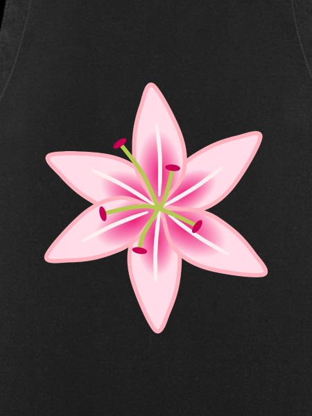 Rosa Lilien-Blumenillustration