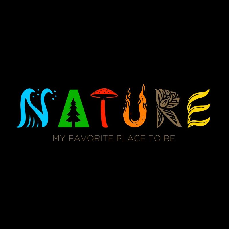 Hiking Nature Typographic Design