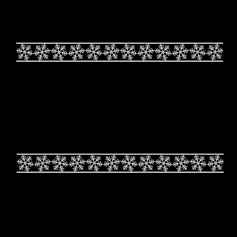 White Snowflakes Beam Stripe Decoration