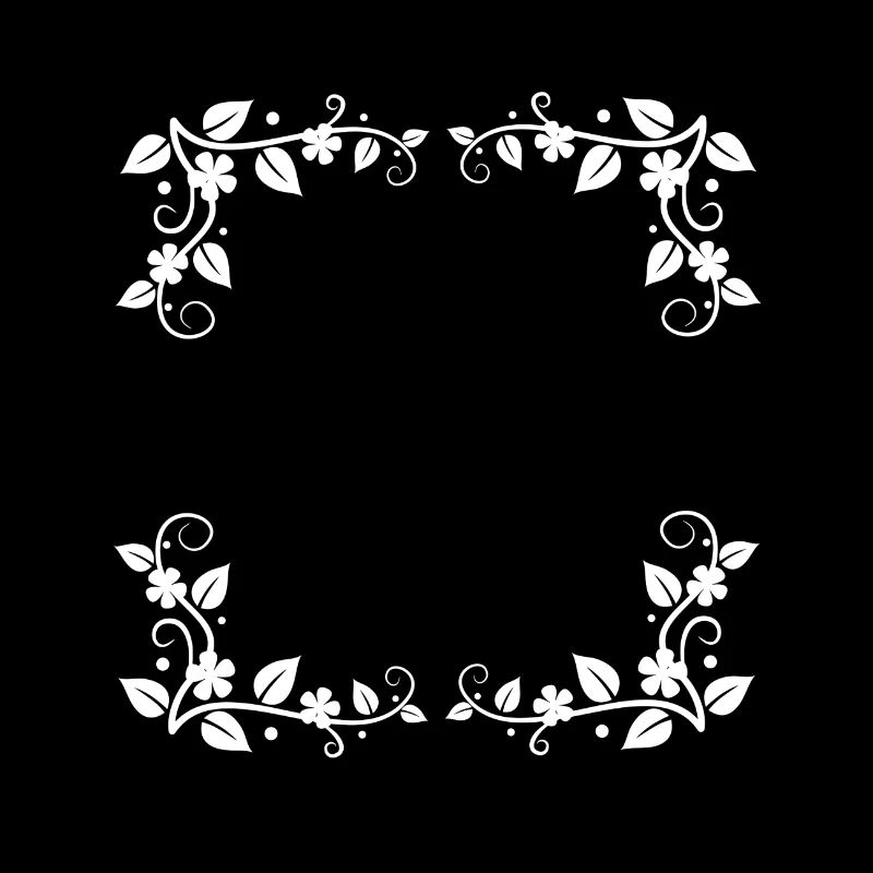 Blumen Ecken Ornamente Rahmen