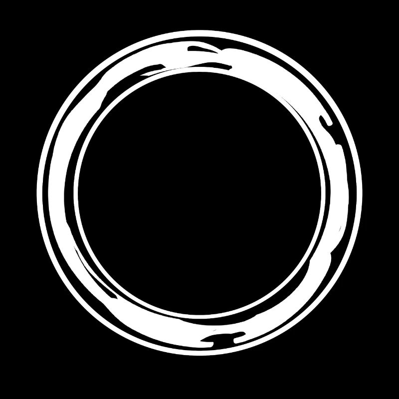 Cercle rond blanc avec taches de couleur