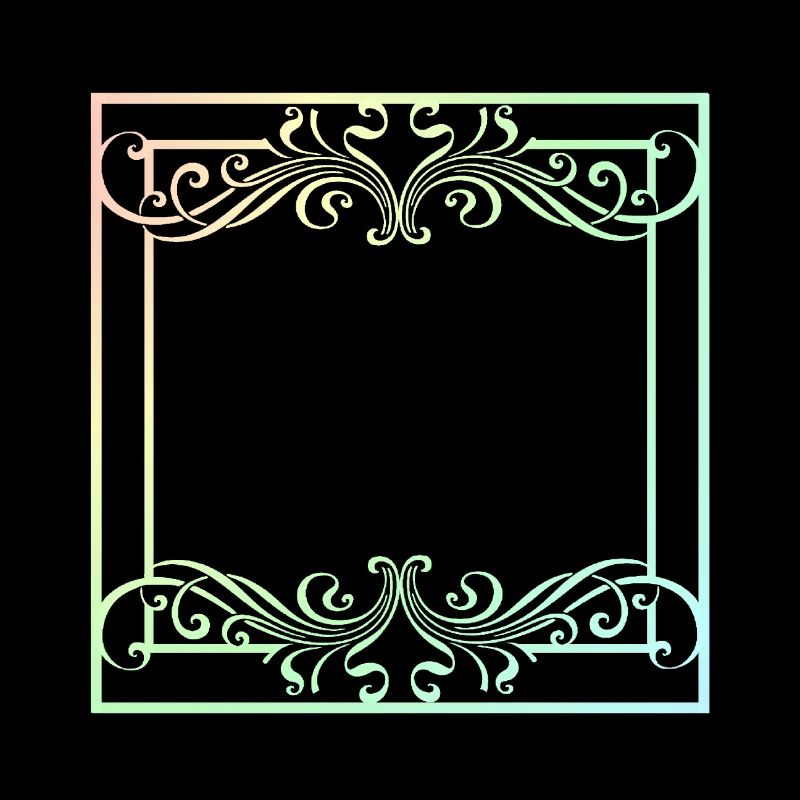 Colorful ornaments in the frame line stroke