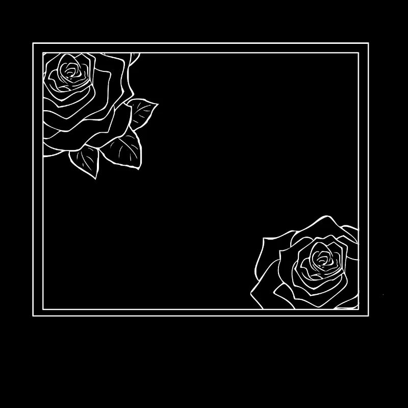 Rechteckiger Rahmen mit Rosen