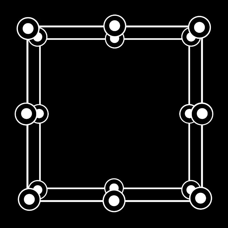 Futuristic frame with circles points