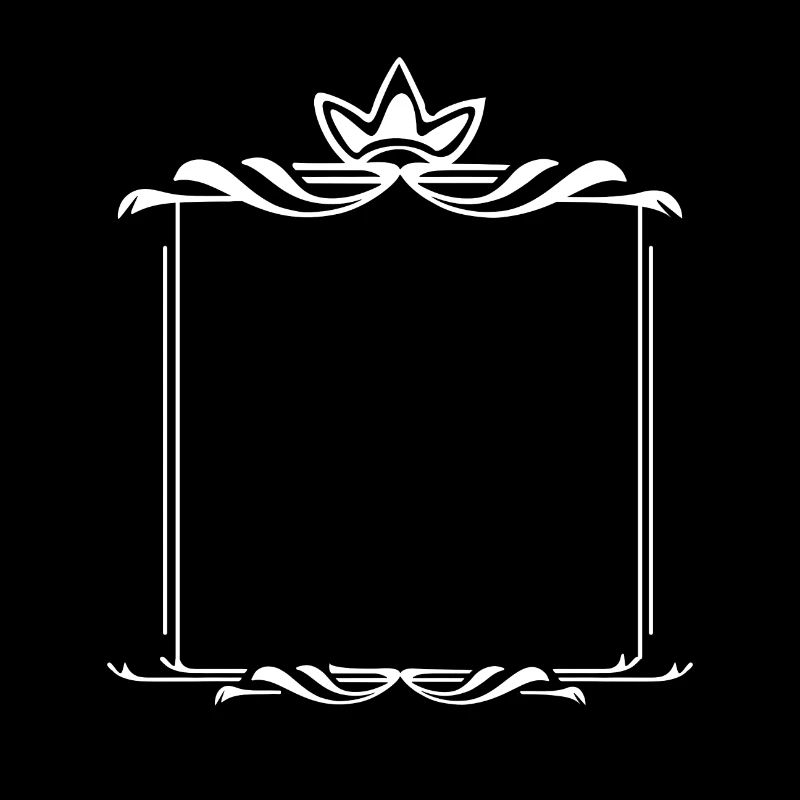 Frame with crown Square ornaments