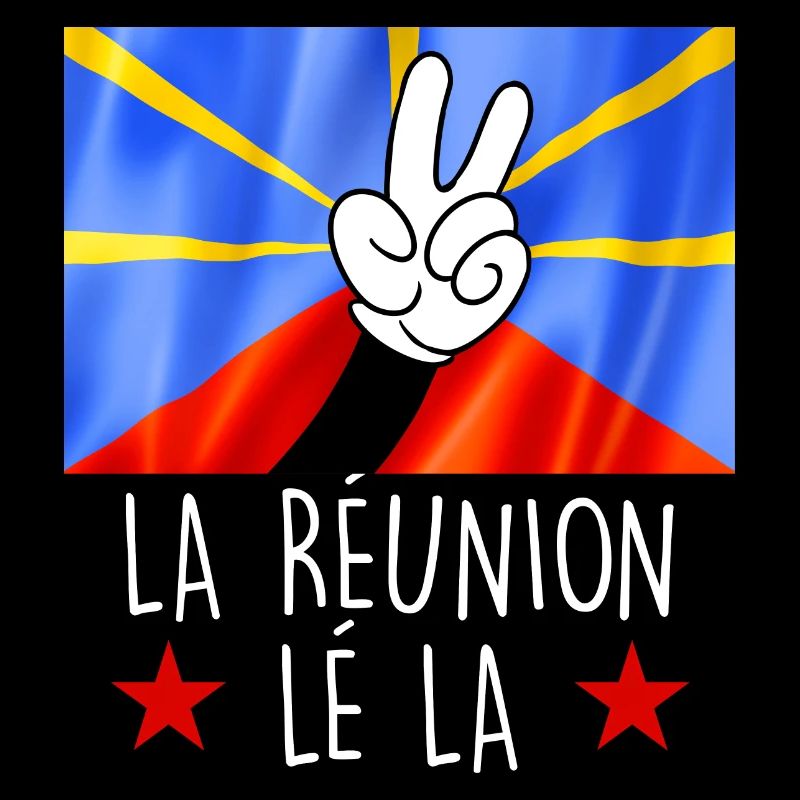 Drapeau La réunion lé la