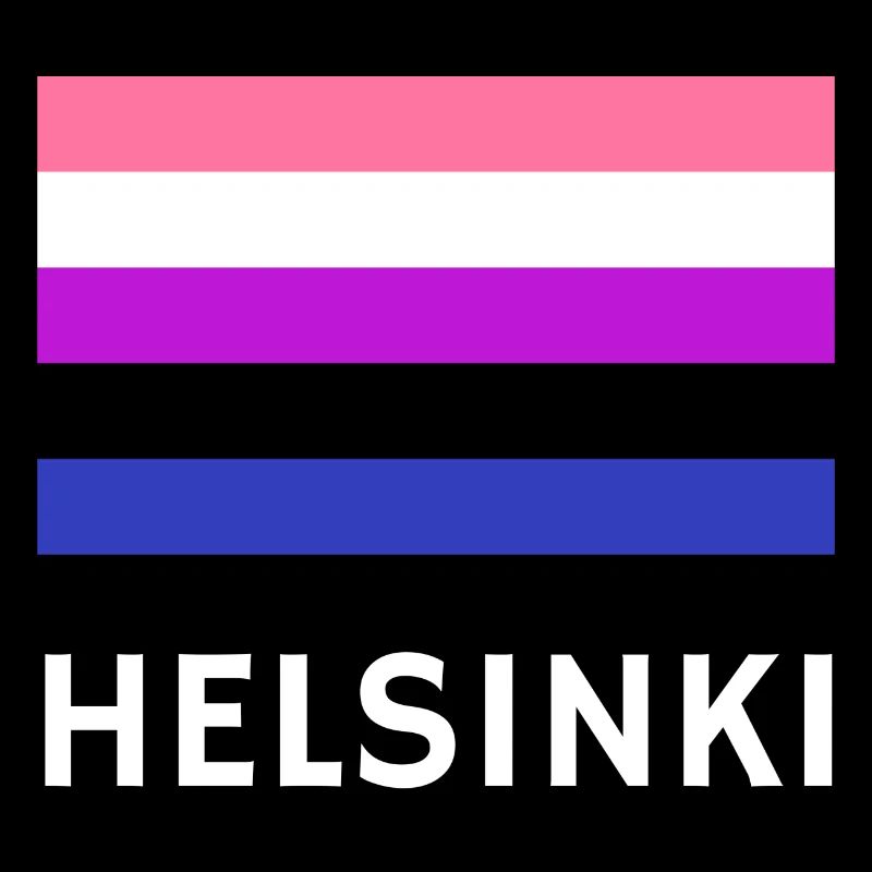 Genderfluid Pride Flagge Helsinki