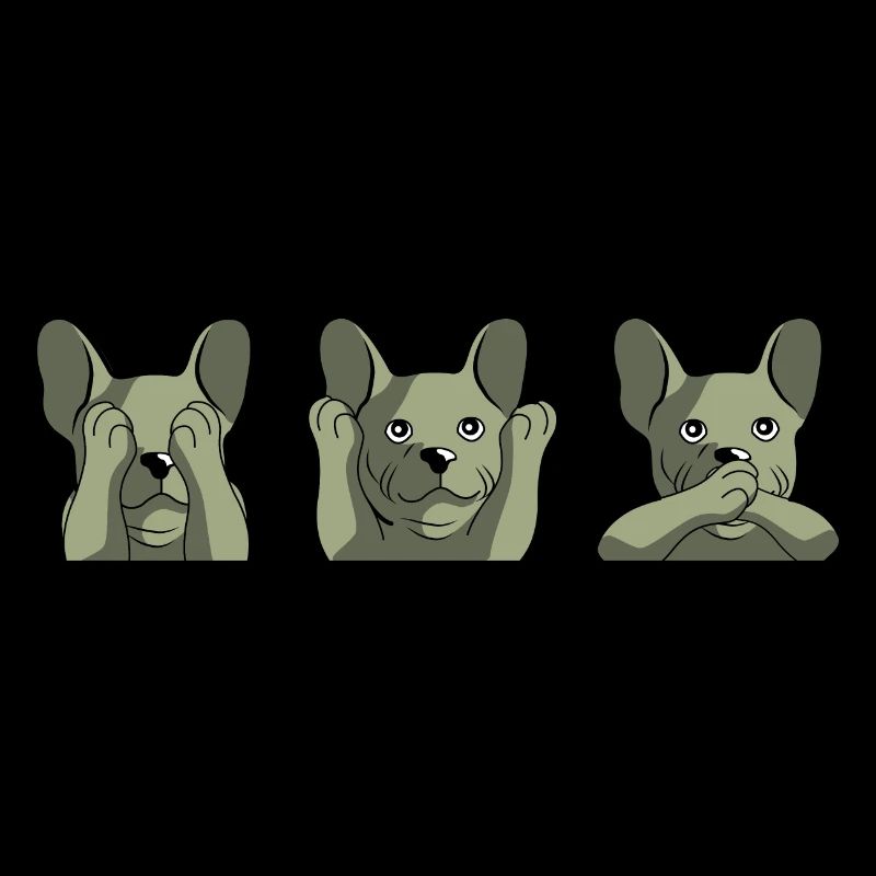 Dog I see hear nothing speak