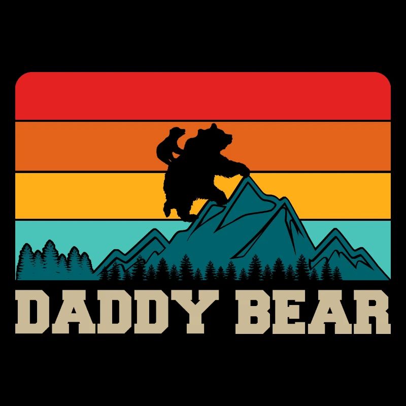 Daddy Bear climb the Mountain in Forest der Bär