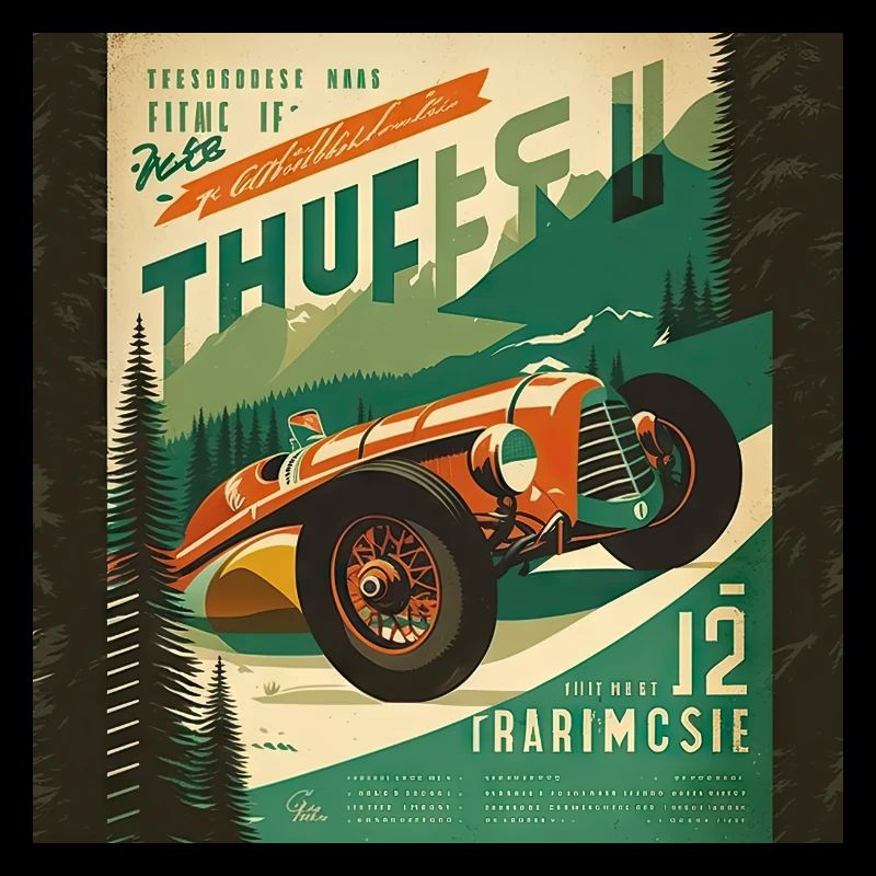 Retro Auto Poster Vintage Auto old School