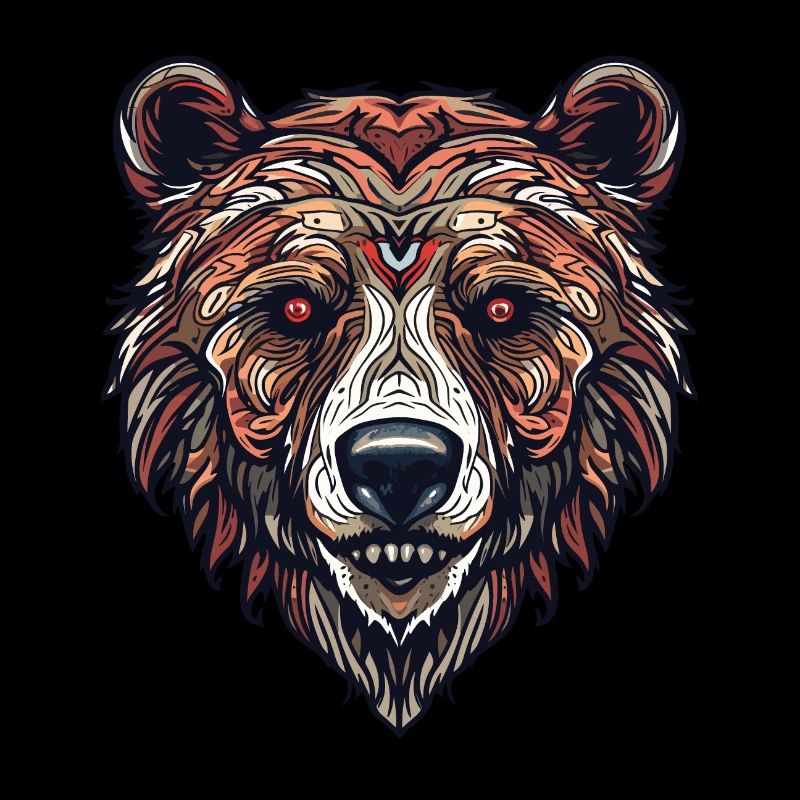 Grizzly Bear Face - Compagnon révolutionnaire
