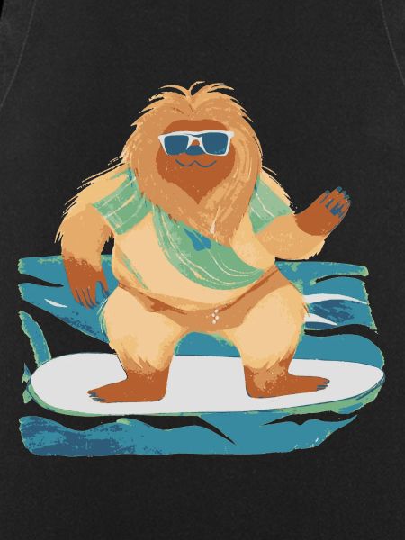 Bigfoot on surfboard