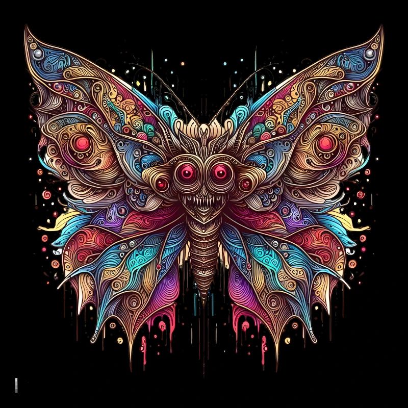 Düsterer Schmetterling mit Totenkopf