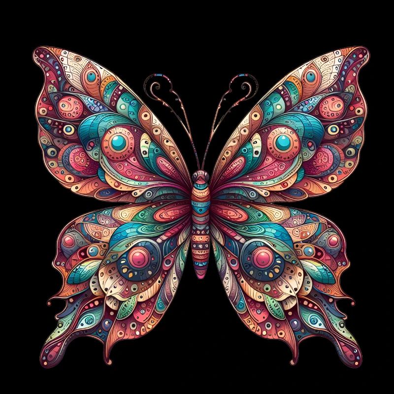Papillon effrayant avec crâne