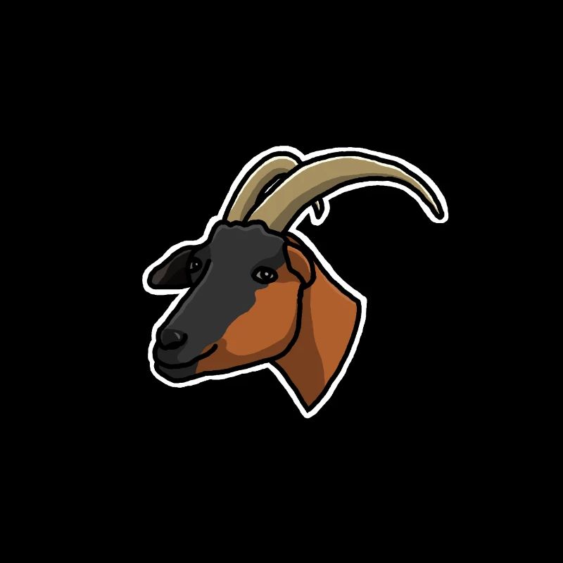 Goat, goat, cartoon, drawing, gift idea