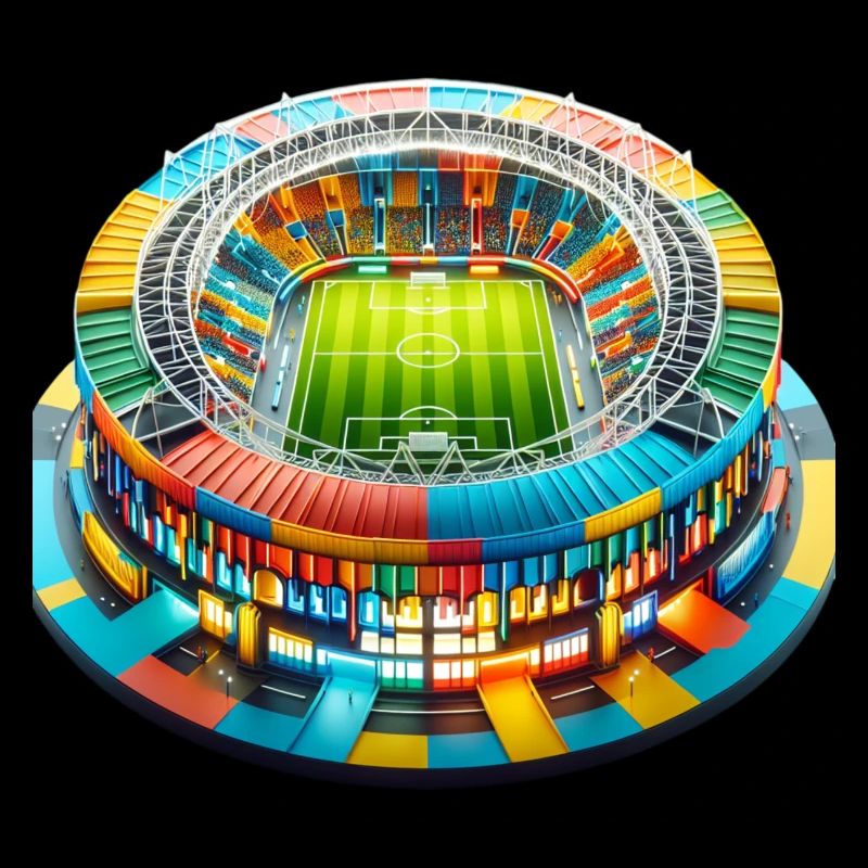 Agitation colorée du stade
