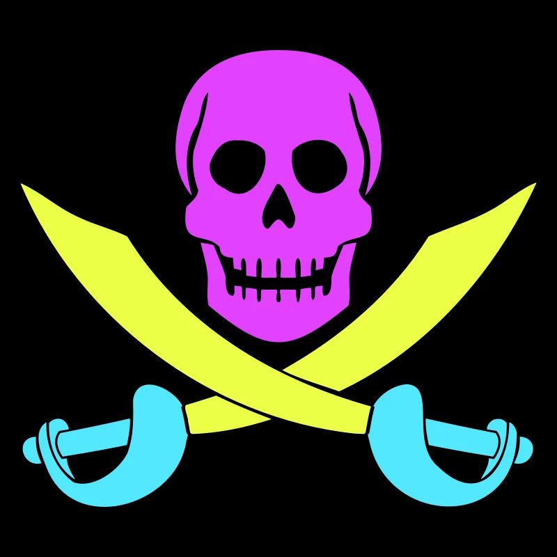 Crâne de pirate Sabre épées squelette crâne