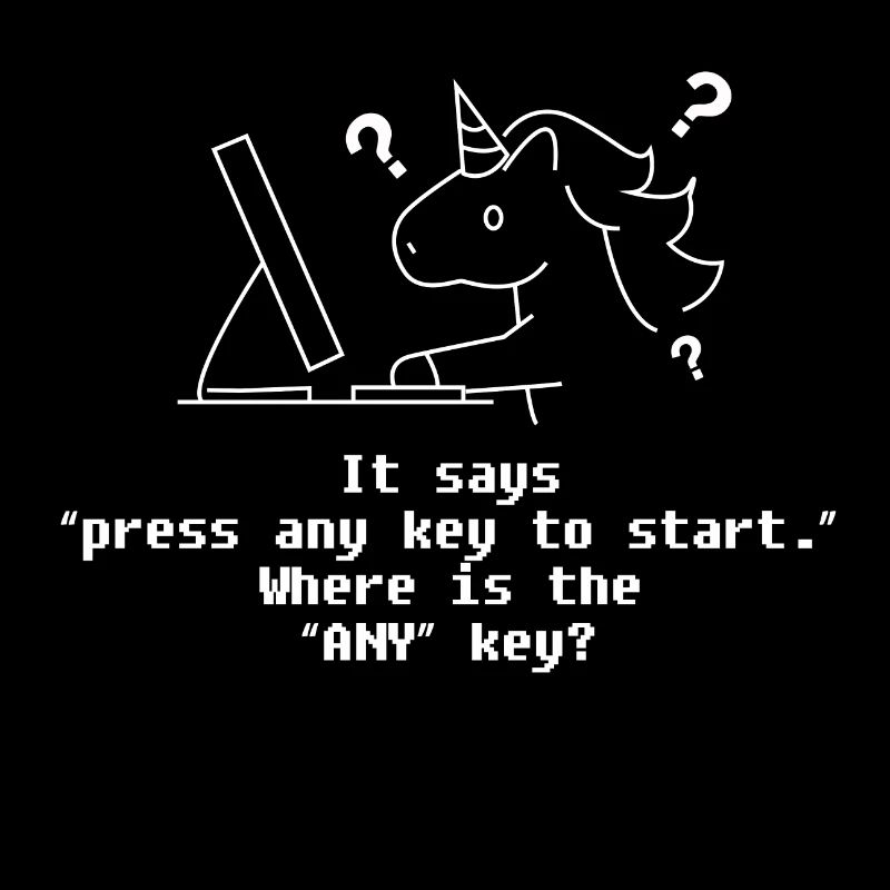 Nerd Joke Any Key Unicorn