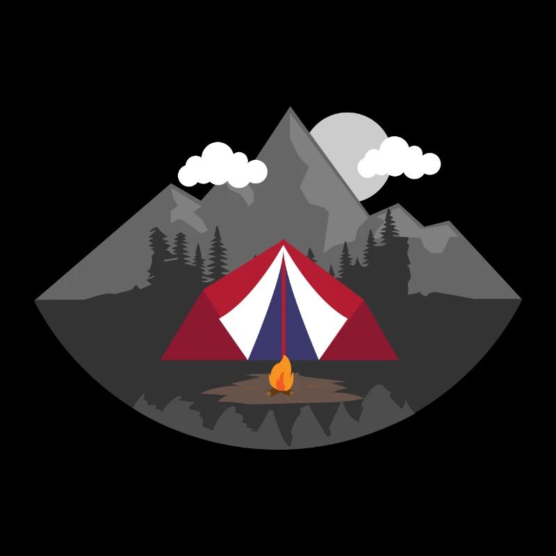 Bushcraft Clouds Mountain Wood Fire Sun Gift