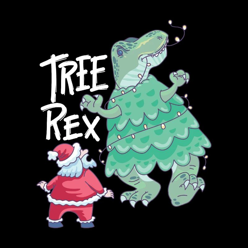 Arbre Rex Noël Drôle Santa Trex