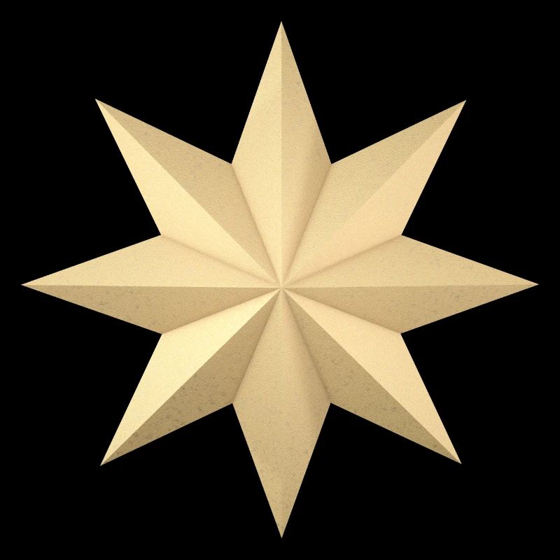 3d christmas star